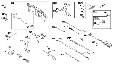 Part Location Diagram of 846588 Briggs and Stratton Wire assembly
